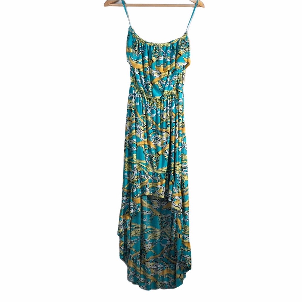 Elan Beach Coverup High Low Dress with Ruffle